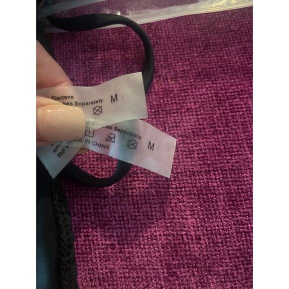 SEXY Two Piece Bikini Set EDGY GOTH GRUNGE Black Size Medium / m NIP NEW - Picture 4 of 5